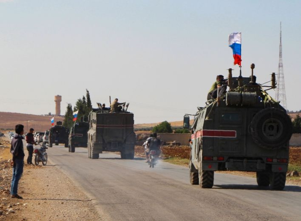 Venäläisiä sotilaita Syyriassa keskiviikkona.