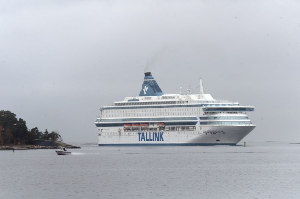 Tallink Silja Europa saapumassa Tallinnasta Helsingin Länsiterminaaliin tänään. Lehtikuva / Mikko Stig