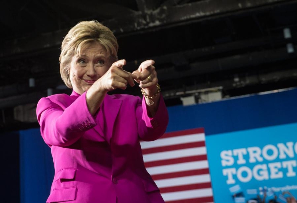 Onko Hillary Clintonin etumatka kaventumassa USA:n presidentinvaalien kampanjassa? LEHTIKUVA/AFP