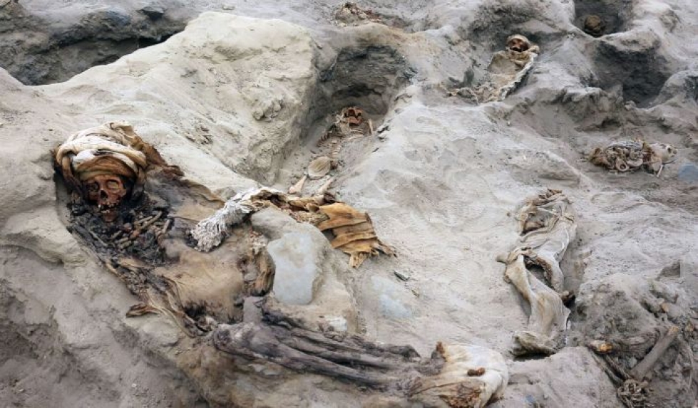 Lasten ruumiit löytyivät Huanchacon rannikkokaupungista. Lehtikuva/AFP