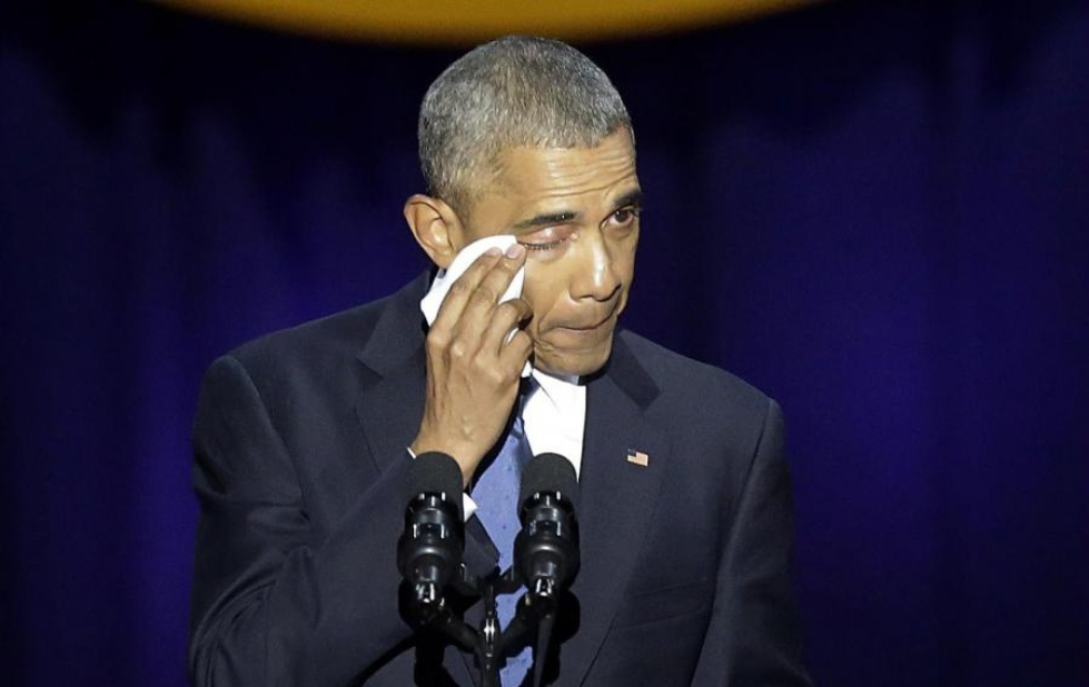 Barack Obama piti puheensa Chicagossa, jossa hän aloitti poliittisen uransa. Lehtikuva/AFP