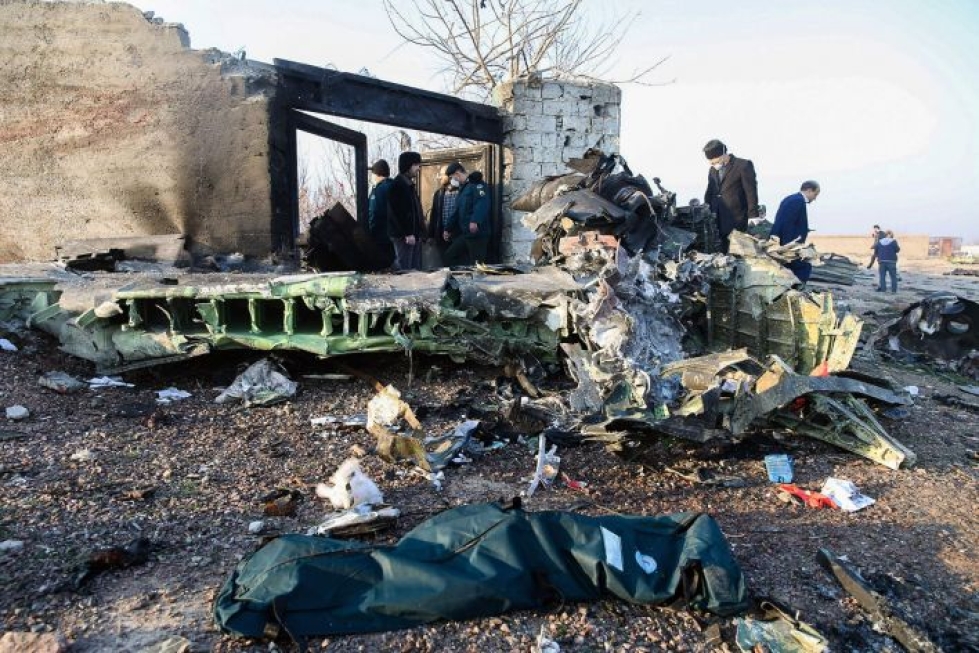 Ukrainalaiskoneen alasampumisessa kuoli 176 ihmistä, joista suurin osa oli iranilaisia. LEHTIKUVA/AFP