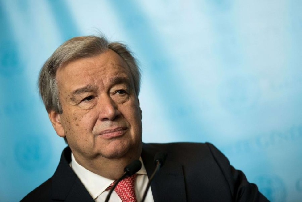 YK:n pääsihteeri Antonio Guterres aloitti tehtävässään vuodenvaihteessa. LEHTIKUVA/AFP