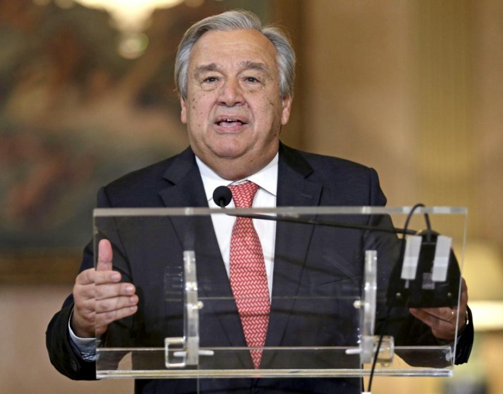 67-vuotias Guterres on Portugalin entinen pääministeri. LEHTIKUVA / AFP