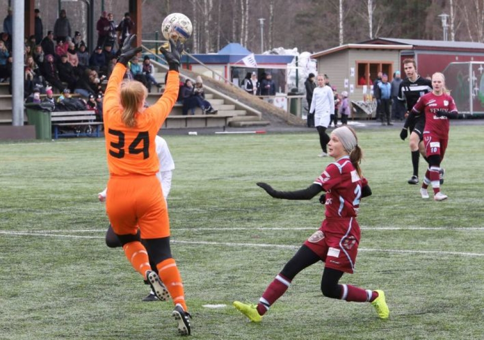 Kiia Laine (arkistokuvassa) teki FC Hertan maalin lauantain kotiottelussa.
