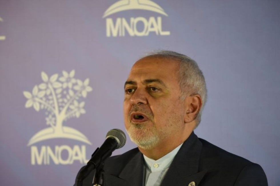 Iranin ulkoministeri Mohammad Javad Zarif sanoo, että Iran haluaa Britannian kanssa normaalit suhteet, ei yhteenottoja. LEHTIKUVA/AFP