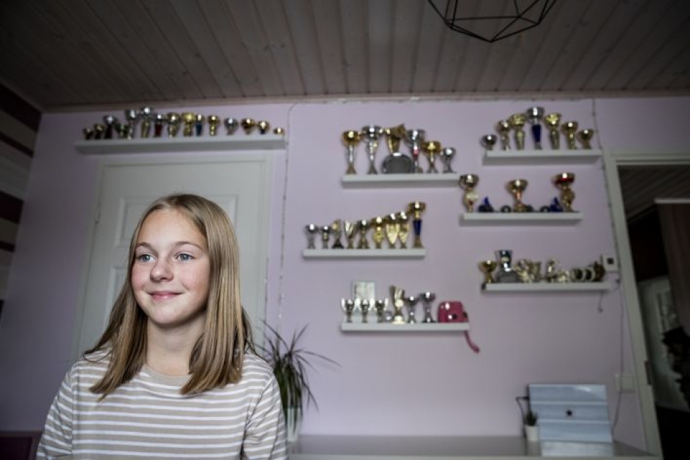 Noora Hukka juoksi seuracupin finaalissa 13-vuotiaiden 1000 metrillä uuden pe-tuloksen sekä valtakunnan kärkituloksen. Arkistokuva kahden vuoden takaa.