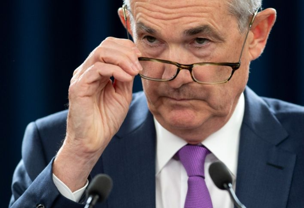 Powellin mukaan keskuspankki seuraa tarkasti kauppakiistojen vaikutusta. LEHTIKUVA / AFP