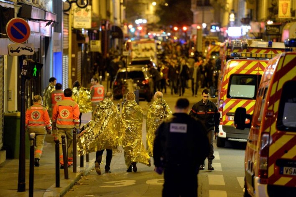 Pariisin iskut kohdistuivat kuuteen baariin ja ravintolaan sekä Bataclan-konserttisaliin. LEHTIKUVA / AFP