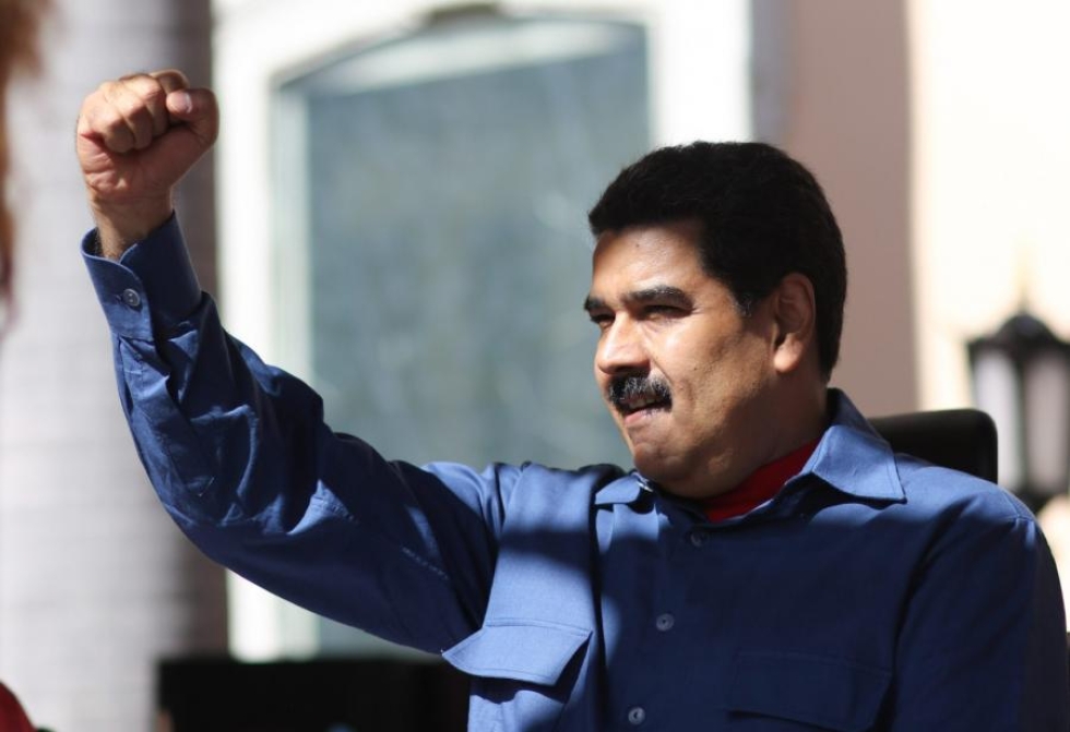 Venezuelan presidentti Nicolas Maduro sanoi äskettäin, että maan pitää nyt keskittyä vaalien sijasta taloutensa kohentamiseen. LEHTIKUVA/AFP