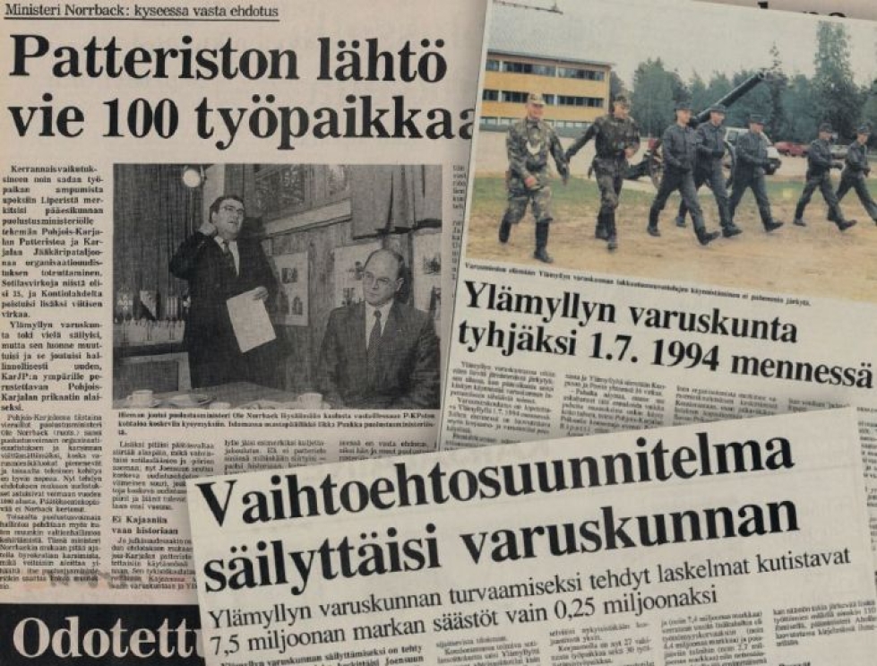 Karjalaisen uutisia 2. marraskuuta 1988, 2. kesäkuuta 1993 ja 19. kesäkuuta 1993.