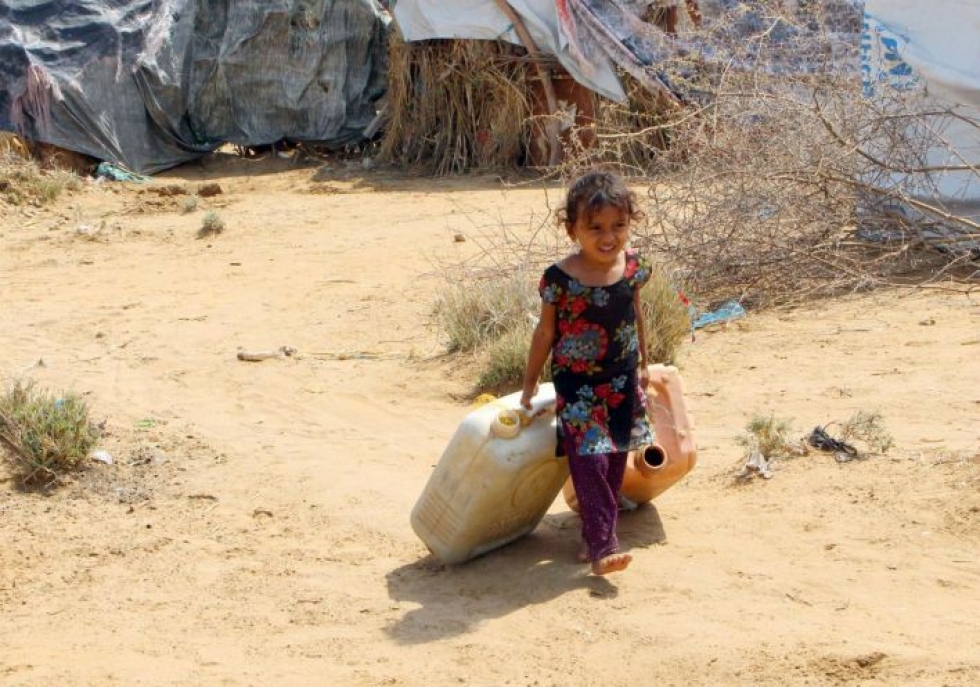 YK on kuvaillut Jemenin humanitaarista kriisiä maailman pahimmaksi. LEHTIKUVA / AFP