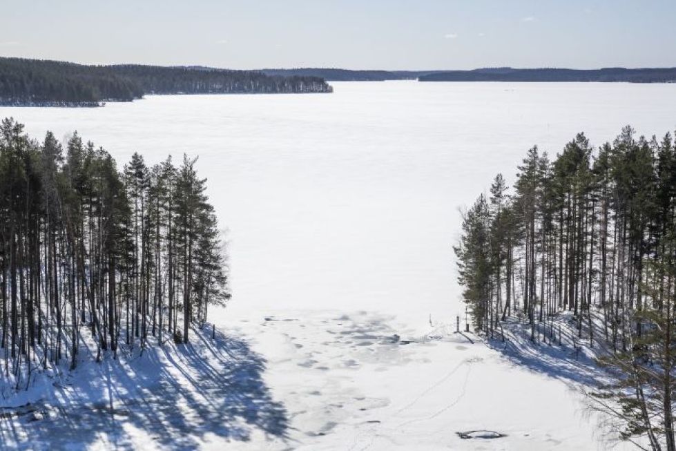 Suitsan saari sijaitsee monella rajalla. Tämän Suitsan vartiotornista näkyvän salmen vasemmalla puolella on Venäjä ja oikealla Suomi.