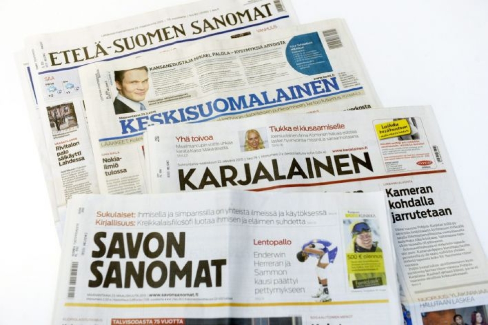 Uutissuomalainen tuottaa uutisia muun muassa Savon Sanomiin, Karjalaiseen, Keskisuomalaiseen sekä Etelä-Suomen Sanomiin. LEHTIKUVA / VESA MOILANEN