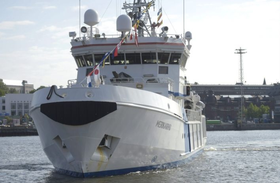 Vatiolaiva Merikarhu osallistui Frontexin operaatioon vuonna 2016. LEHTIKUVA / Vesa Moilanen