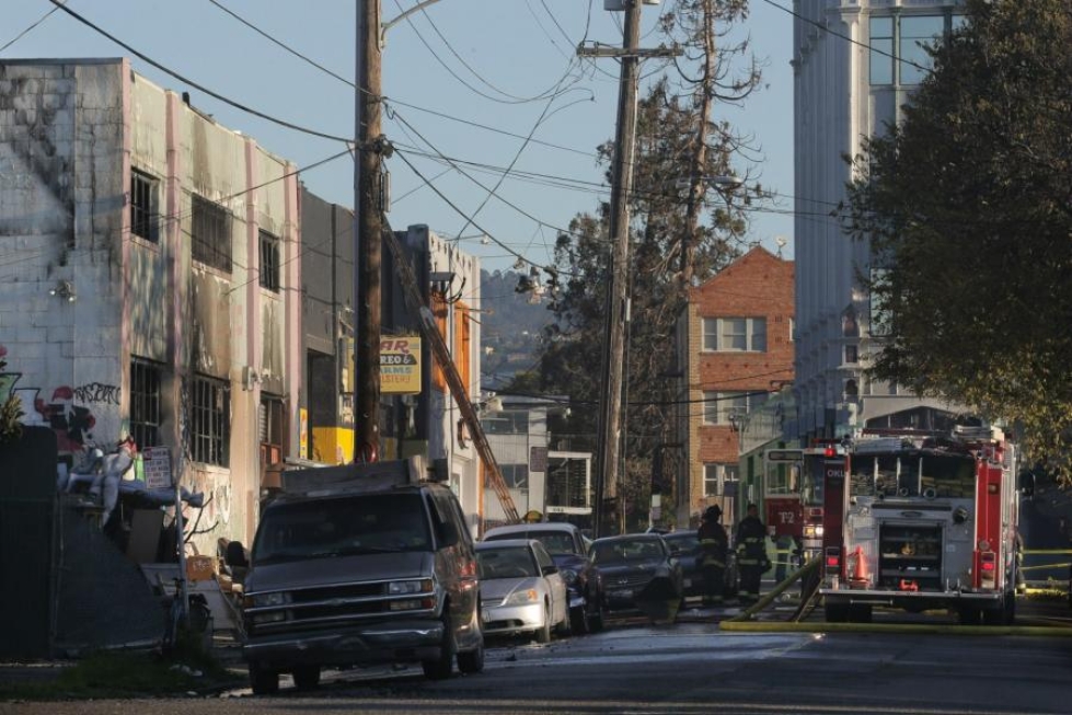 Teknobileet päättyivät surullisesti Oaklandissa Kaliforniassa. Lehtikuva/AFP