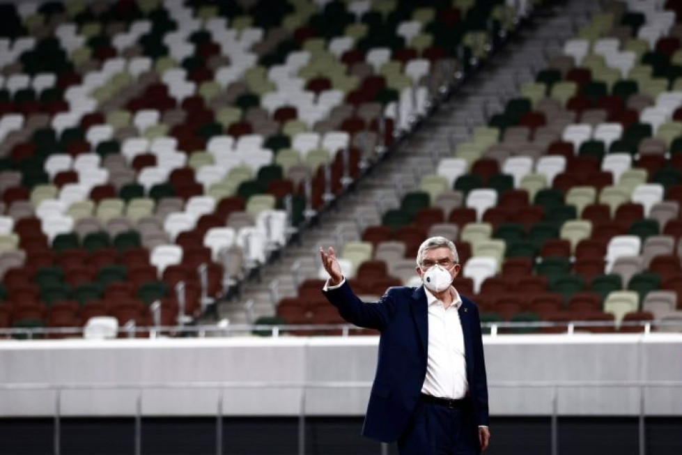 Kansainvälisen olympiakomitean KOK:n puheenjohtaja Thomas Bach sanoo, ettei B-suunnitelmaa ole. LEHTIKUVA/AFP