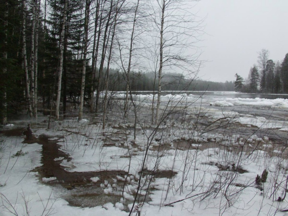 Hyydepatoja on ollut Pohjois-Karjalassa aiempinakin talvina. Kuva Ruunaalta.