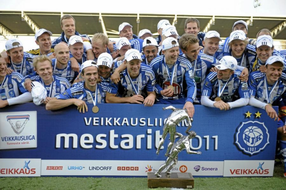 HJK on vienyt nimiinsä kolme edellistä jalkapallon Suomen mestaruutta.