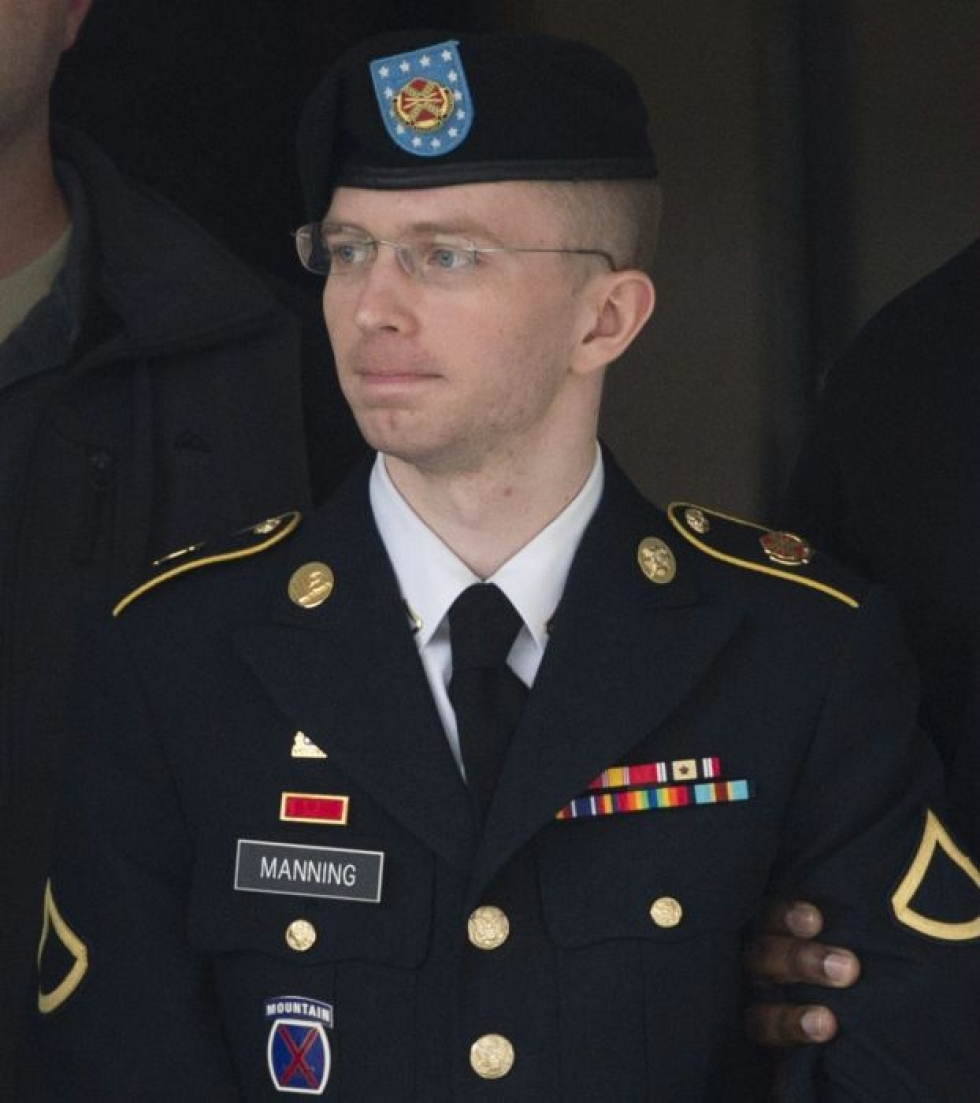 Kuva elokuulta 2013, jolloin vielä Bradley Manningina tunnettu Wikileaks-vuotaja tuomittiin vankeuteen. LEHTIKUVA/AFP