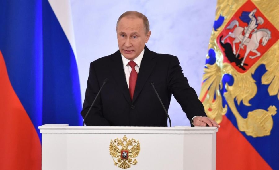 Venäjän presidentti Vladimir Putin on listauksen ykkönen jo neljättä vuotta peräkkäin. LEHTIKUVA/AFP