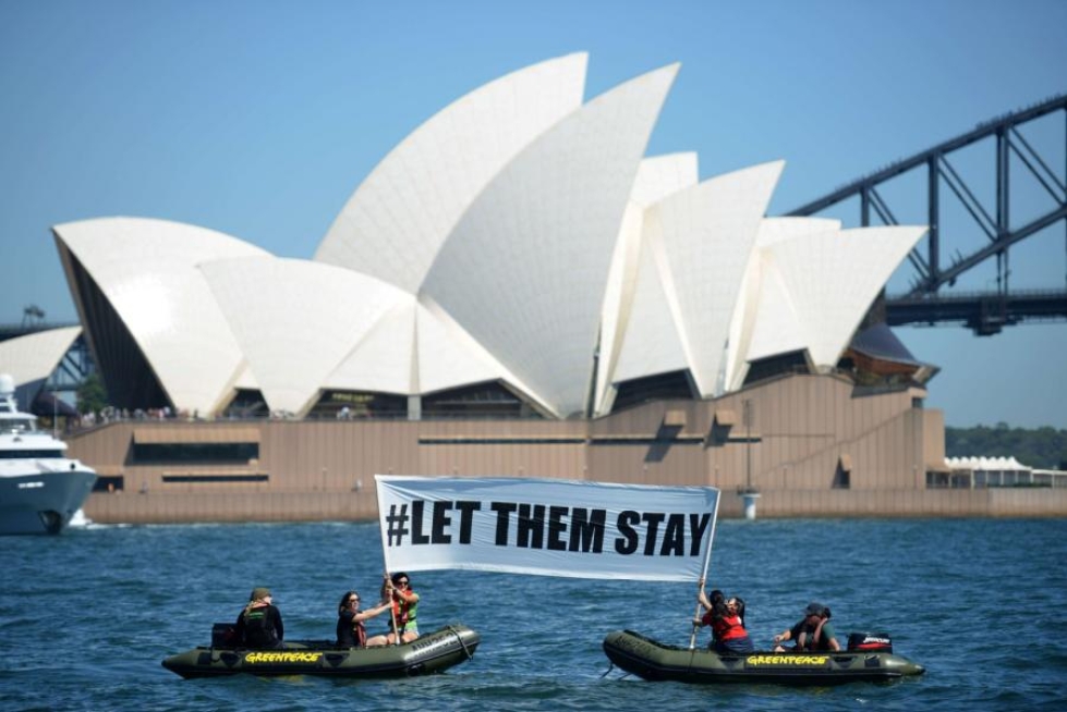 Australian maahanmuuttopolitiikka on herättänyt vastustusta. LEHTIKUVA/AFP