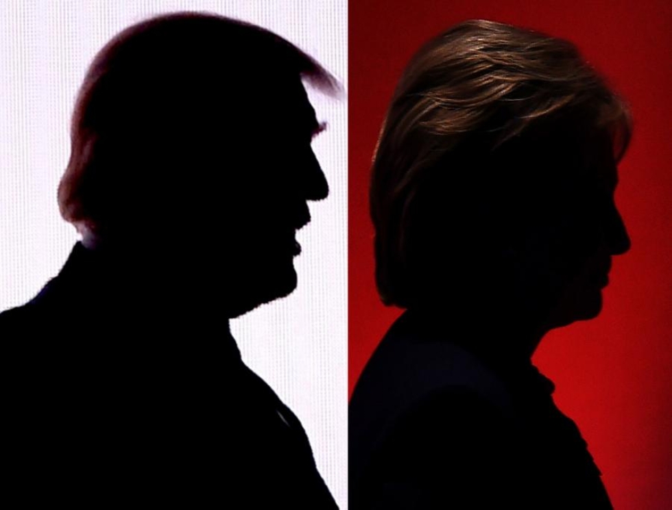Monissa tärkeissä vaa'ankieliosavaltioissa Hillary Clinton on menettänyt etumatkaansa Donald Trumpista. LEHTIKUVA/AFP