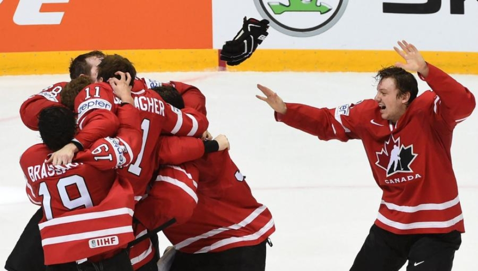 Kanada vei Moskovassa toisen peräkkäisen maailmanmestaruutensa. LEHTIKUVA/AFP