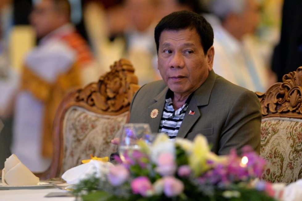 Filippiinien presidentti Rodrigo Duterte vieraili tällä viikolla Laosin Vientianessa. LEHTIKUVA/AFP