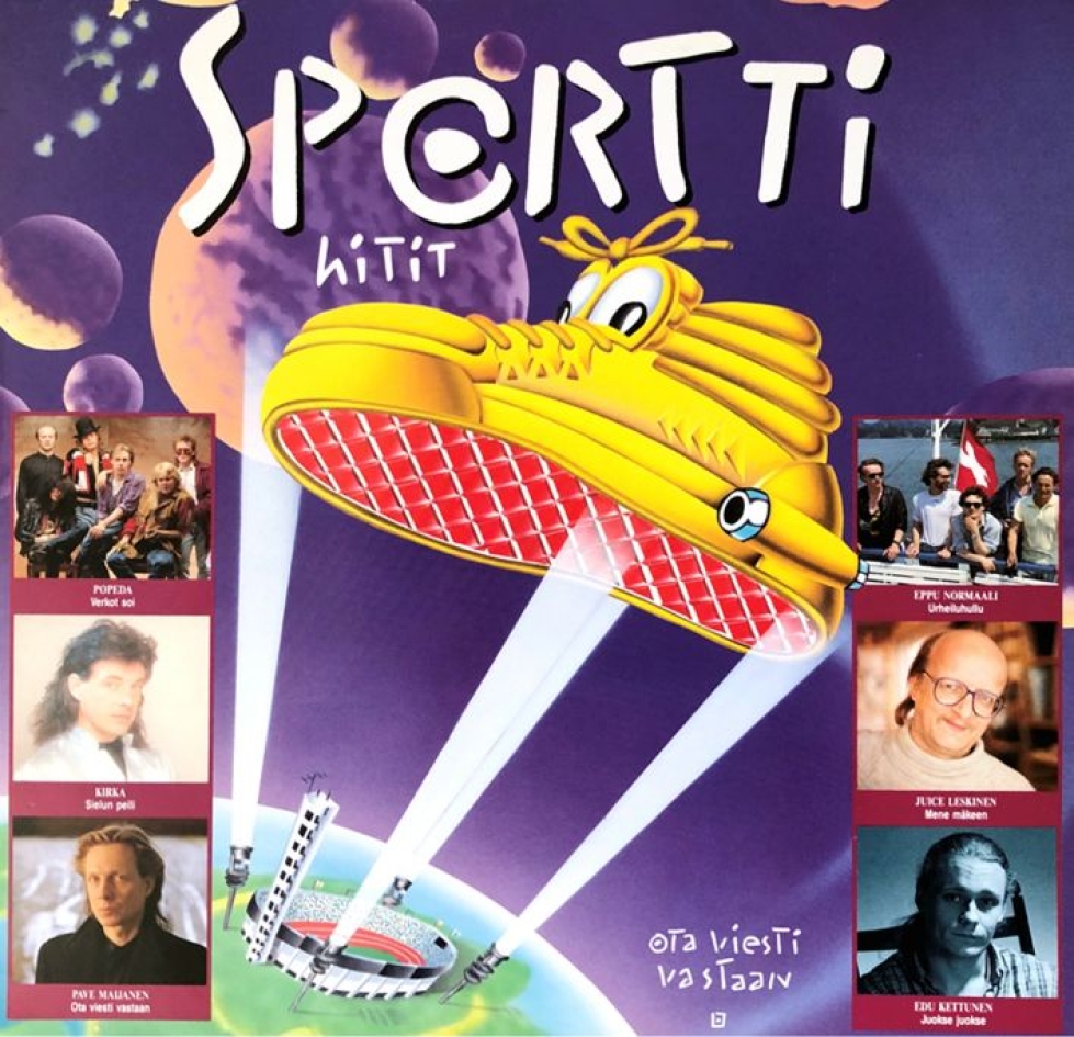 Sporttihitit-levy (1990), Urheiluhullun ja monen muun urheiluaiheisen kappaleen koti.