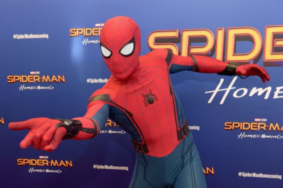 Vuonna 2017 ilmestynyt Spiderman: Homecoming oli hahmon ensimmäinen sooloelokuva Marvel-universumissa. Lehtikuva/AFP