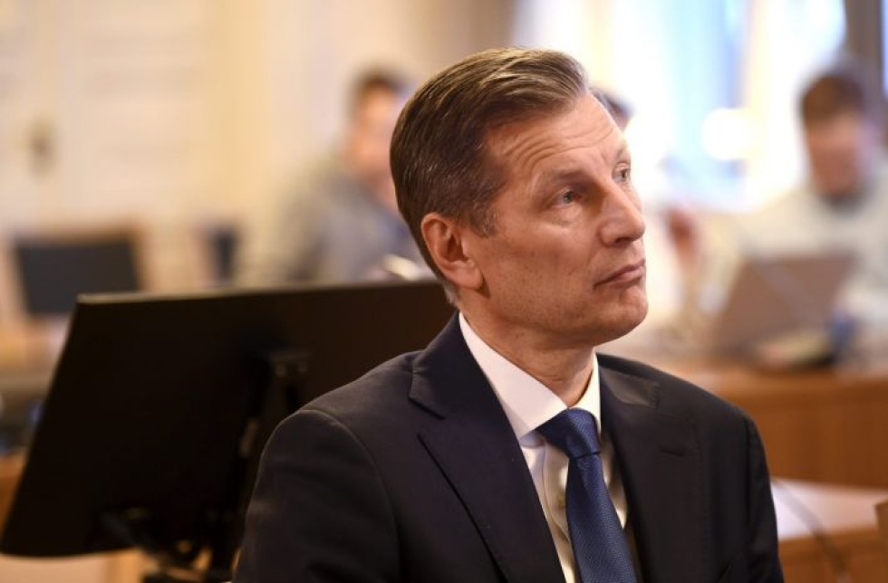 Ilmavoimien ex-komentaja Sampo Eskelinen Lemmenjoki-oikeudenkäynnissä korkeimmassa oikeudessa. LEHTIKUVA / HEIKKI SAUKKOMAA