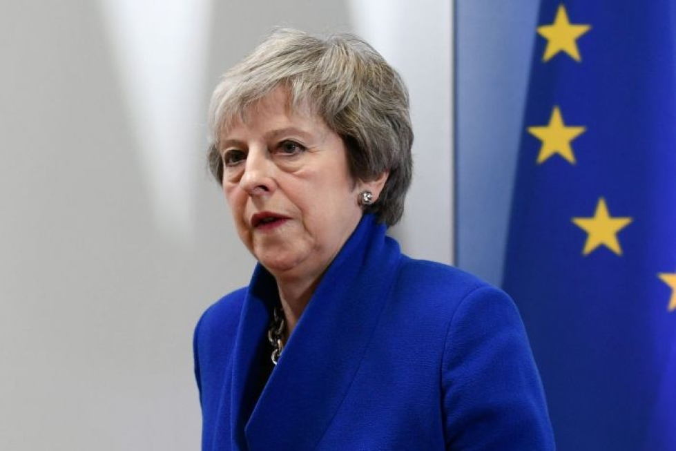 Theresa Mayn mielestä uudesta brexit-kansanäänestyksestä ei seuraisi mitään hyvää. Lehtikuva / AFP