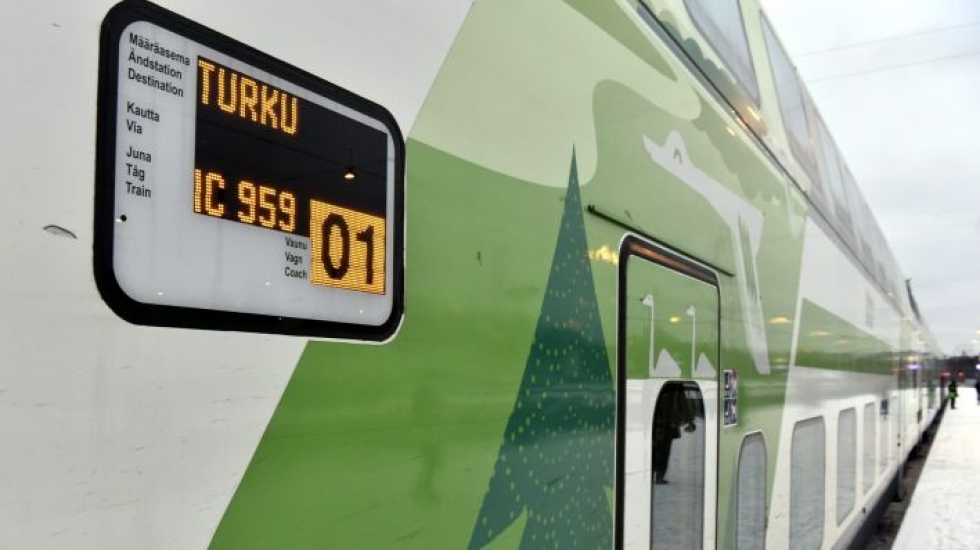 Suomi on saamassa liikennehankkeisiin EU-rahoitusta 65 miljoonan euron edestä. Mukana on Turun tunnin junaan tarkoitettu 37,5 miljoonan euron rahoitus. LEHTIKUVA / Jussi Nukari