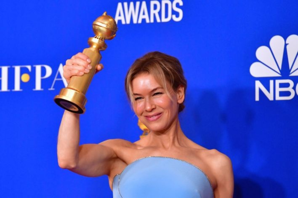 Parhaan naispääosan voitti Renee Zellweger elokuvasta Judy.  LEHTIKUVA / AFP