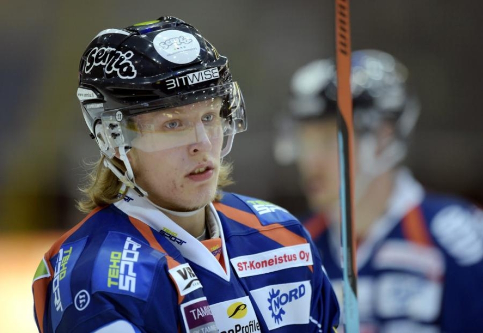 Suomen jääkiekkomestaruuden voittaneen Tapparan Patrik Laineen uskotaan tulevan varatuksi NHL:ään ensimmäisten joukossa. LEHTIKUVA / ANTTI AIMO-KOIVISTO