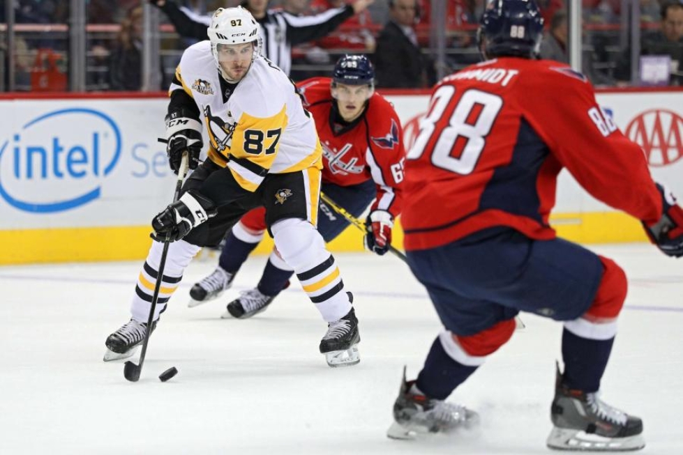 Washington Capitals pöllytti Pittsburgh Penguinsia NHL-jääkiekossa. LEHTIKUVA/AFP