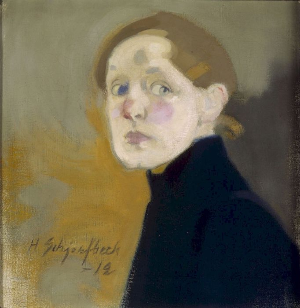 Helene Schjerfbeck maalasi omakuvansa samana vuonna, jolloin hän täytti 50 vuotta. LEHTIKUVA/HANDOUT/Ateneum