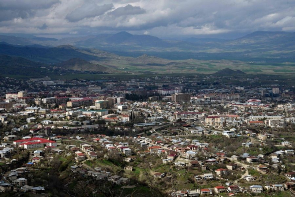 Azerbaidzhan ja Armenia ovat kamppailleet Vuoristo-Karabahista jo kauan. Kuvassa tunnustamattoman tasavallan pääkaupunki Stepanakert. LEHTIKUVA/AFP