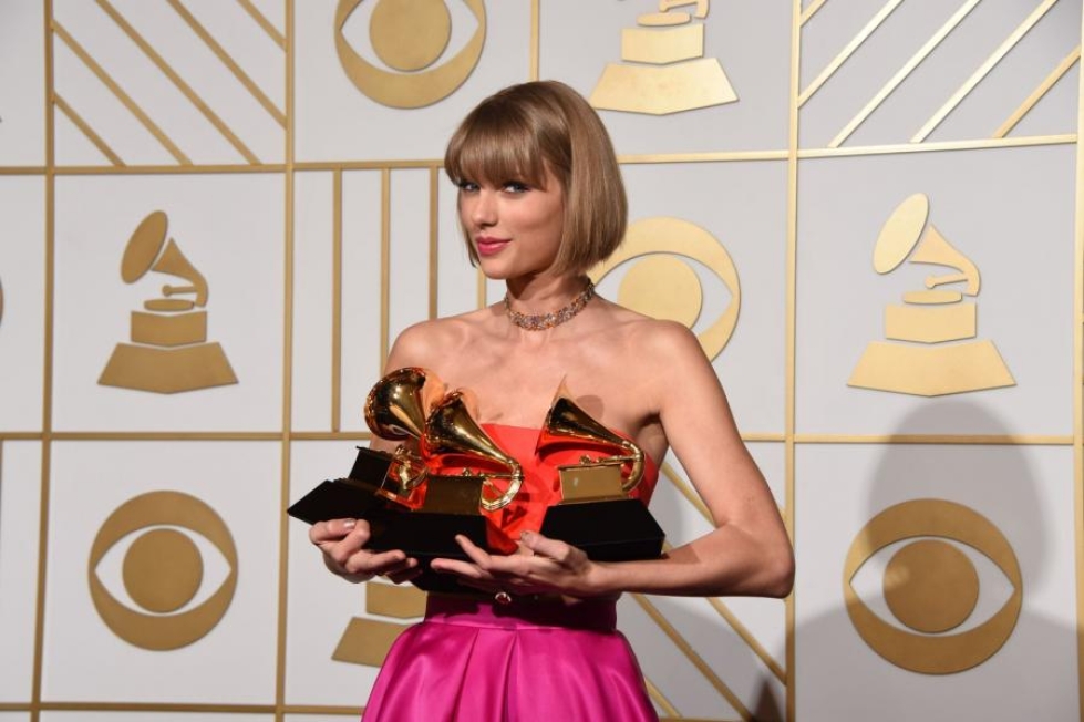 Taylor Swift kahmi musiikkialan Grammy-palkintoja helmikuussa. LEHTIKUVA/AFP