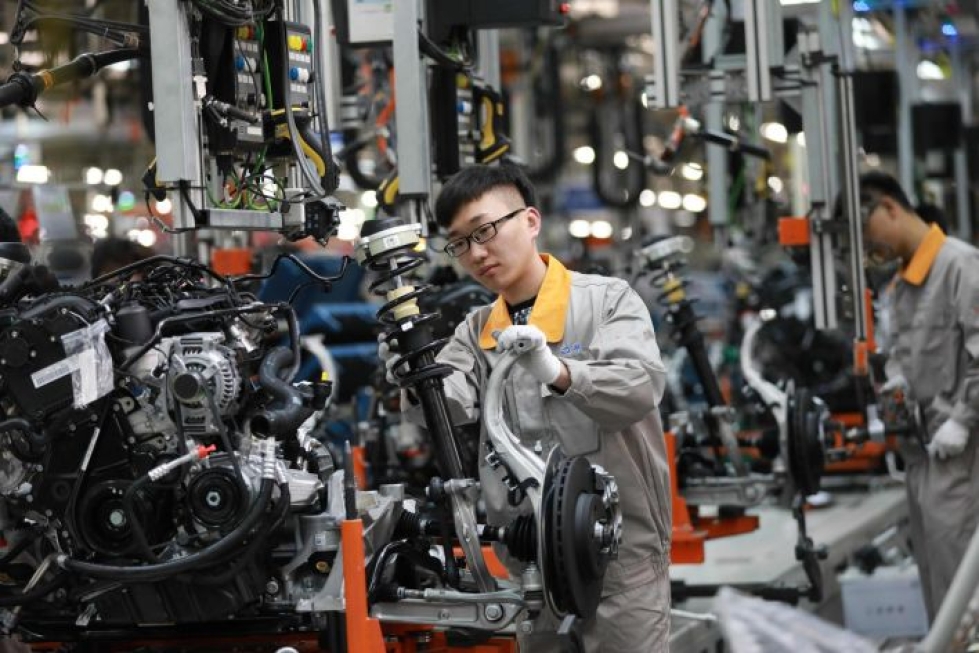 Kiinan talouskasvu on hidastunut jo pidempään. Lehtikuva/AFP