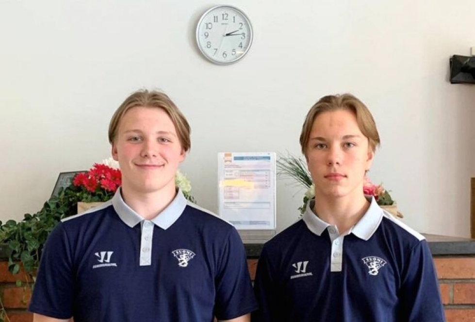 Elmeri Laakso (vas.) ja Aleksanteri Kaskimäki ovat jo tuttuja nuorten maajoukkuekävijöitä.