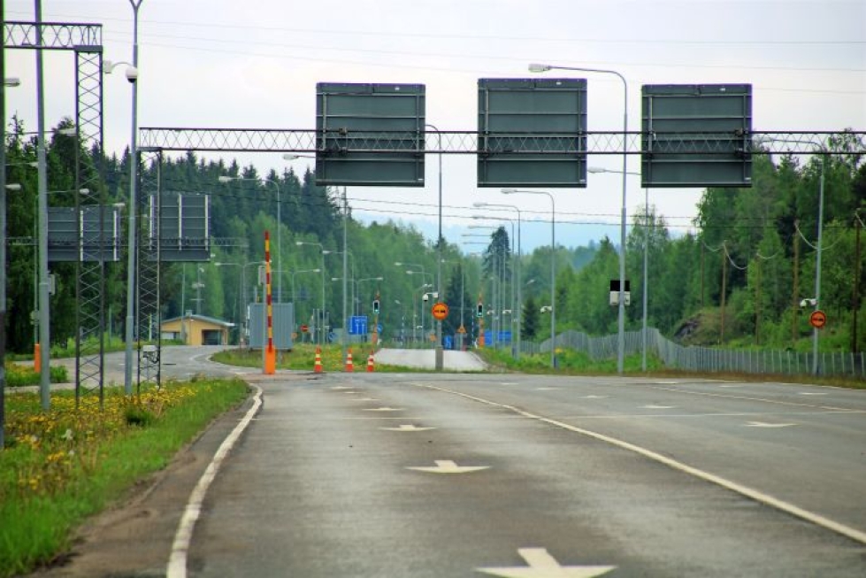 Näkymä Niiralan raja-asemalta Venäjälle päin.