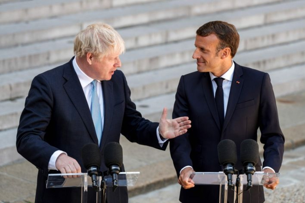 Johnson ja Macron keskustelevat brexitistä tänään Pariisissa. LEHTIKUVA / AFP
