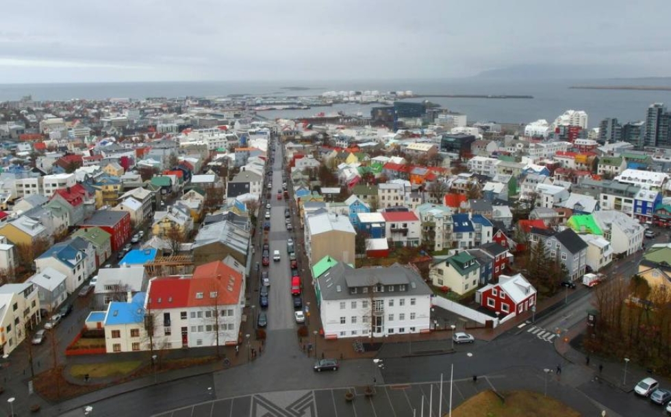 Reykjavikin keskustaa.