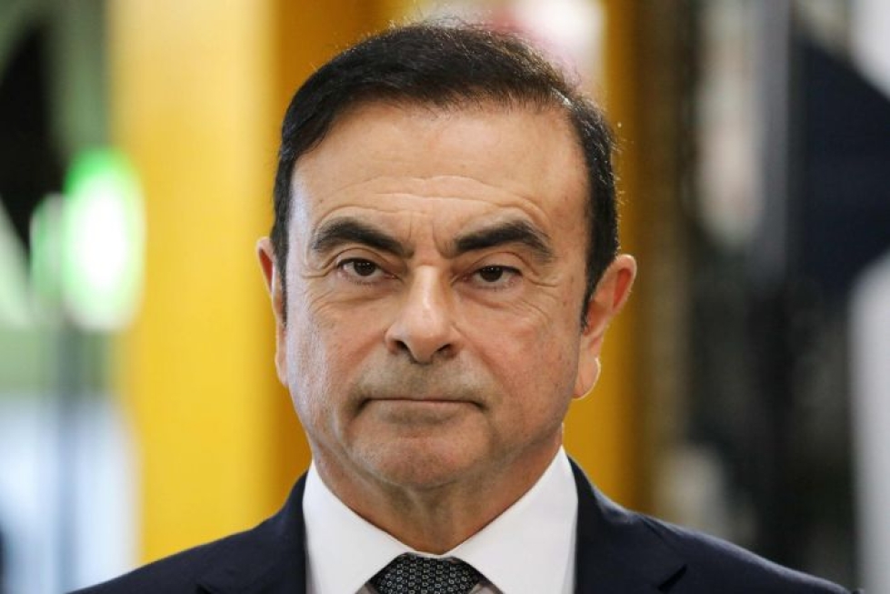 Carlos Ghosn on erotettu tehtävästään Renault'n ja Nissanin toimitusjohtajana. Hän odottaa parhaillaan oikeudenkäyntiä, jossa häntä syytetään taloudellisista väärinkäytöksistä. LEHTIKUVA / AFP