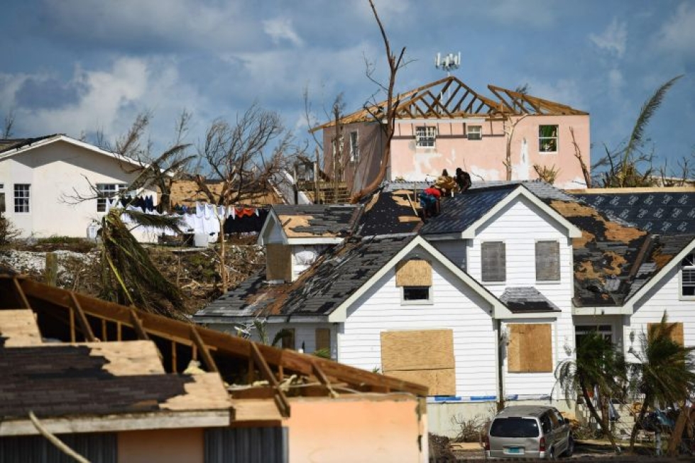 Bahaman Abaco-saarilla kokonaisia naapurustoja on pyyhkiytynyt pois. LEHTIKUVA/AFP