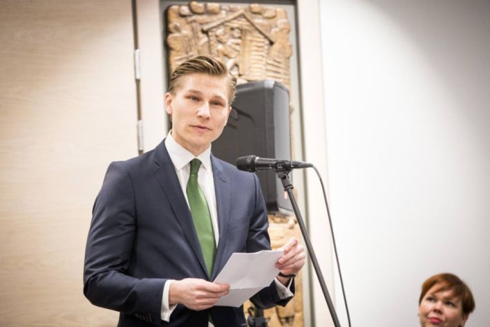 Oikeusministeri Antti Häkkänen (kok.) osallistui keskiviikkona Joensuun oikeus- ja poliisitalon vihkiäisiin.