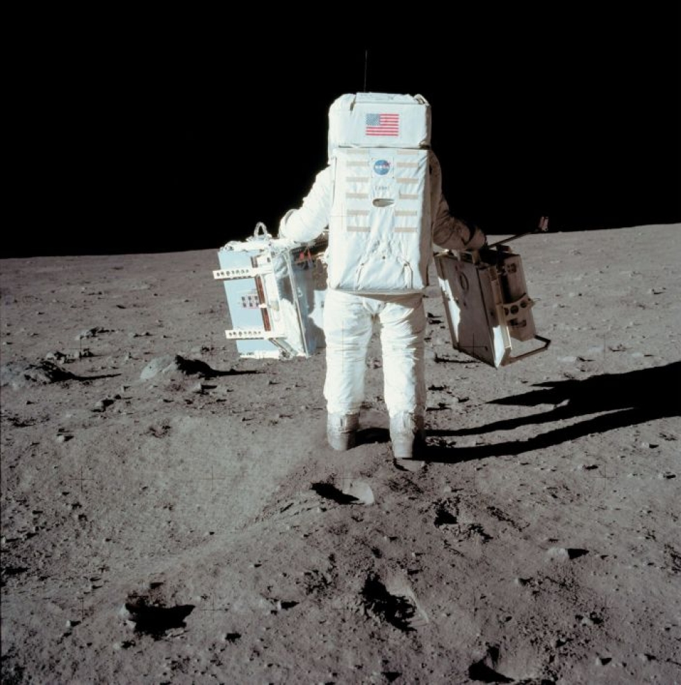 Myöhemmin viikolla Yhdysvalloissa juhlitaan muun muassa Kuuhun laskeutumisen sekä kuukävelyn vuosipäivää. LEHTIKUVA/AFP