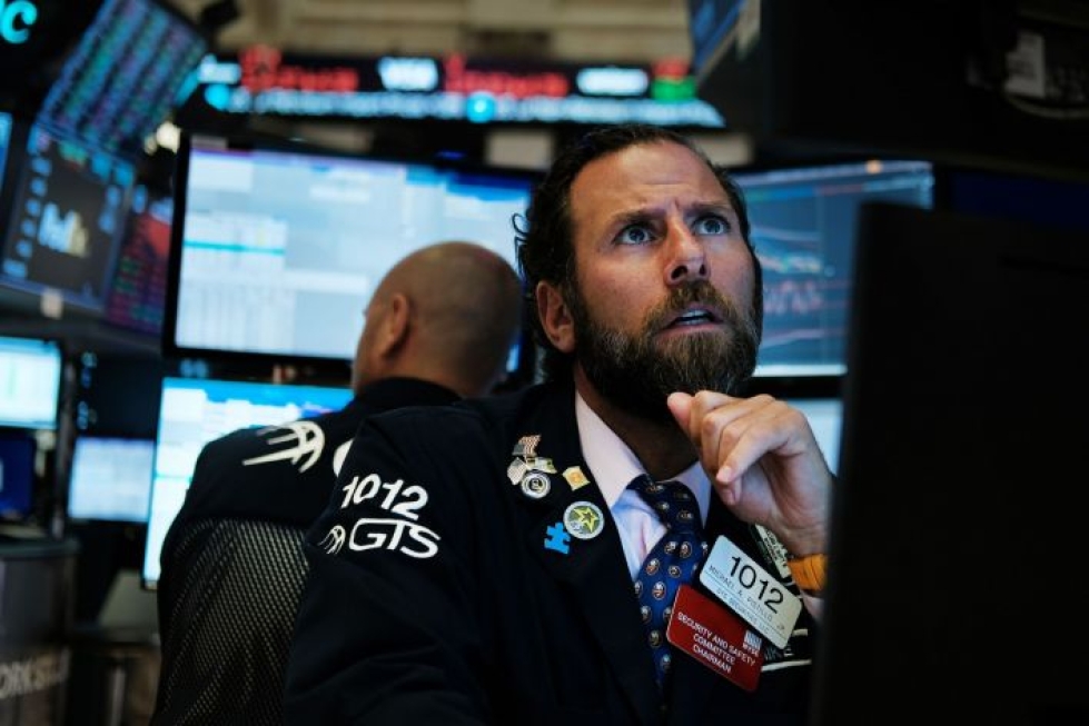 Wall Streetillä oli miinusmerkkinen päivä. Lehtikuva/AFP